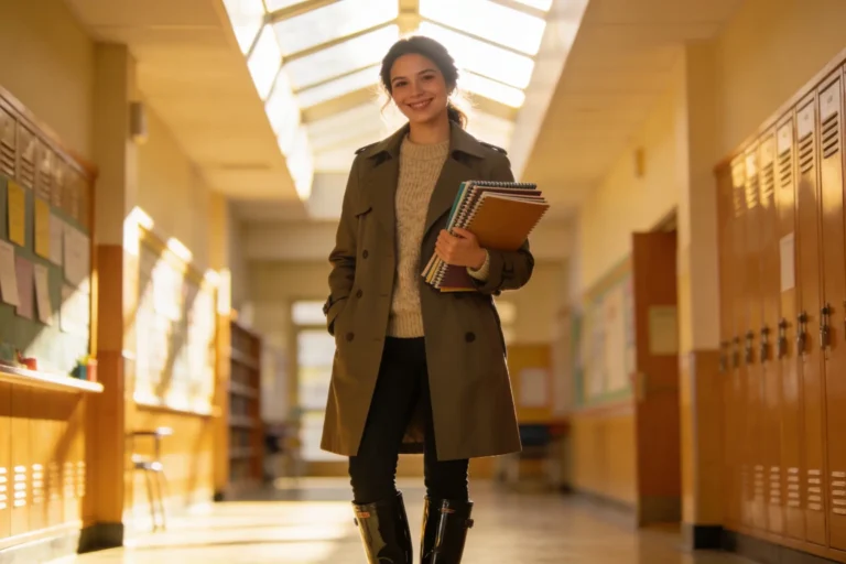 7 Rainy Day Teacher Outfit: Chic & Comfy Looks