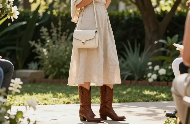 7 Wedding Guest Cowboy Boots Outfit Ideas You’Ll Love