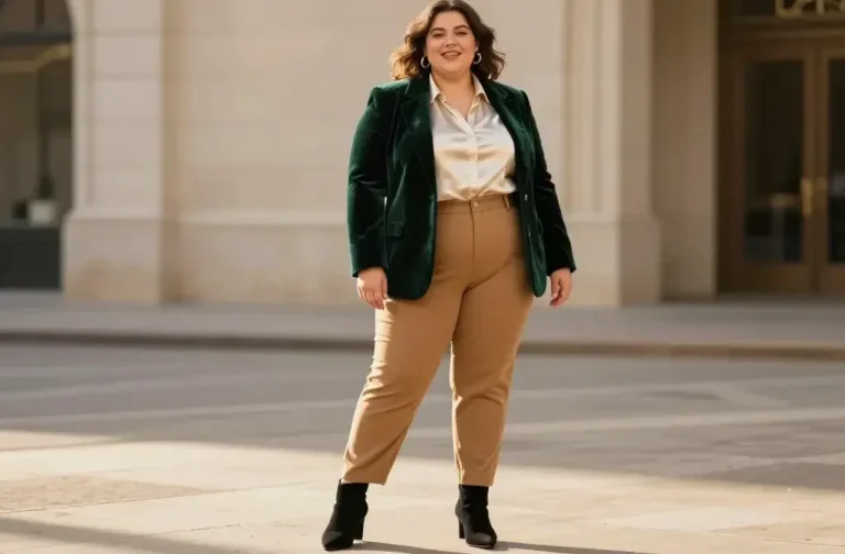 7 Old Money Plus Size Outfits: Timeless Velvet & Cream Americana