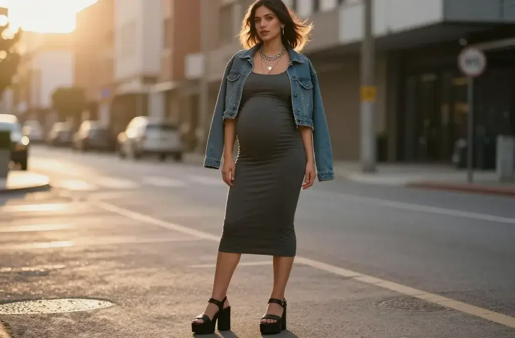 Flirty Nostalgia: 7 90s Pregnancy Outfits Remix