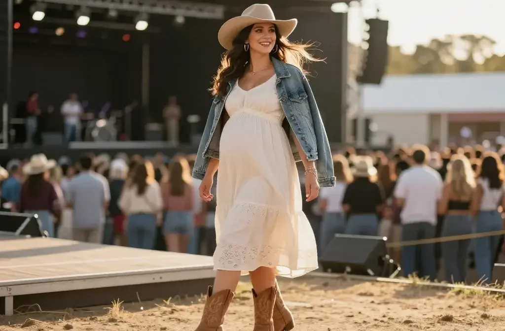 7 Pregnancy Country Concert Outfits: Chic Bump Style