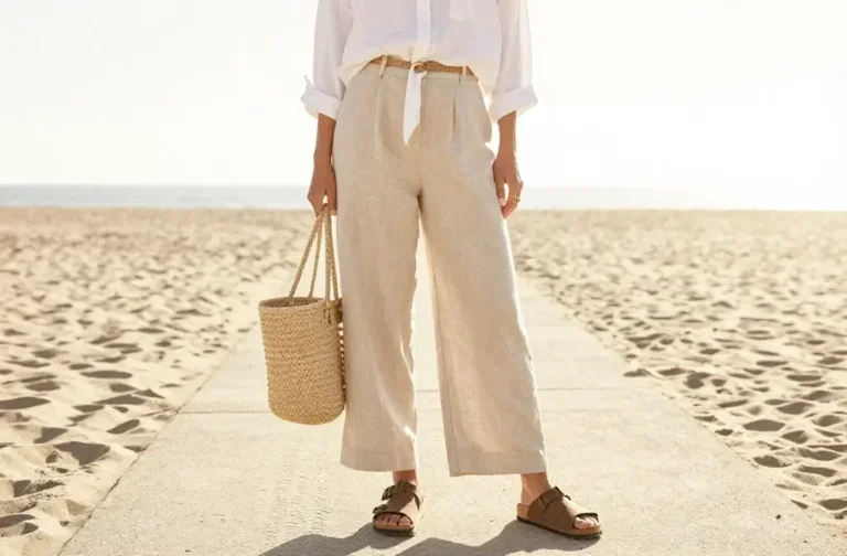 7 Summer Birkenstock Outfit Ideas with Linen Pants: Chic Edit