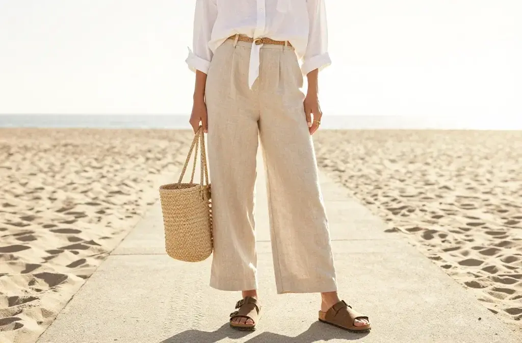 7 Summer Birkenstock Outfit Ideas with Linen Pants: Chic Edit
