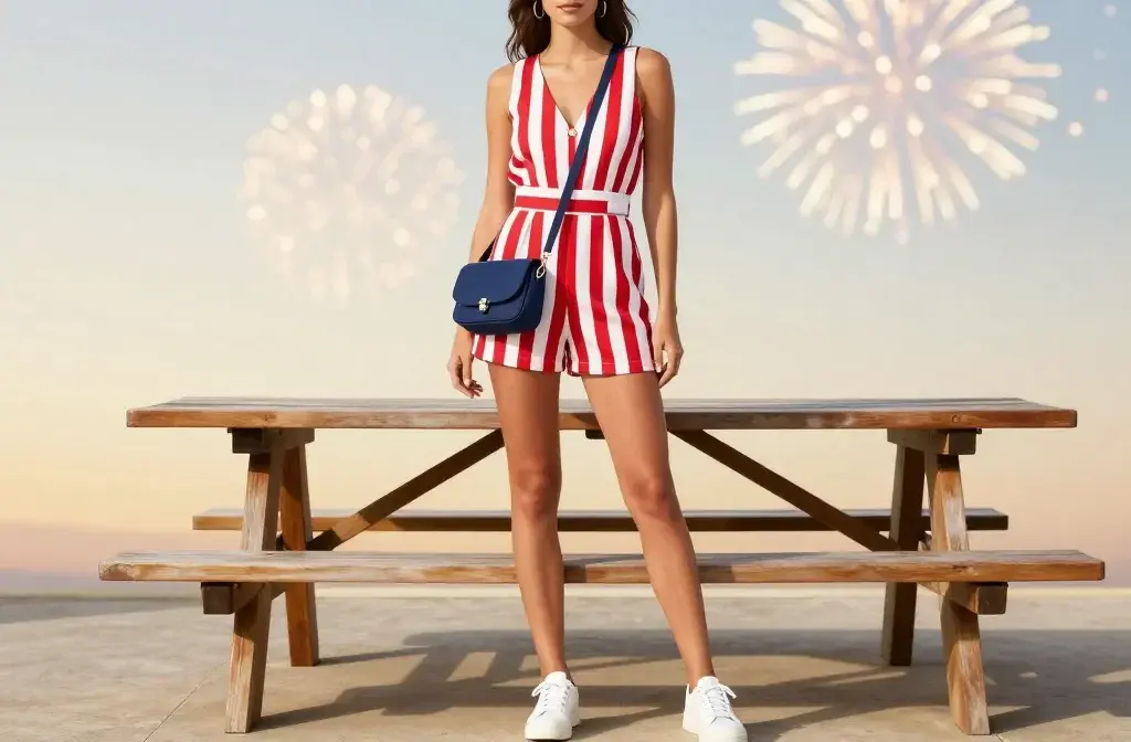 7 Fourth of July Outfits for Women with Trendy Patriotic Style: Sparkle Edition