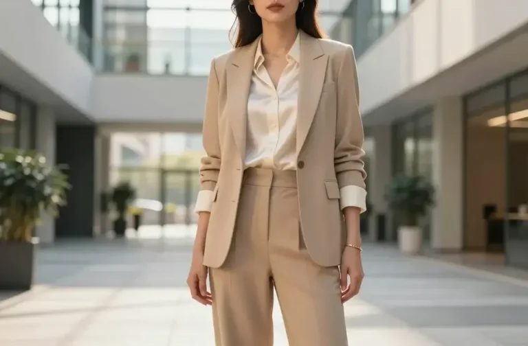 7 Business Women Aesthetic Outfits with Wide Leg Pants You’Ll Love
